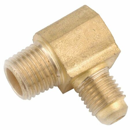 ANDERSON METALS 1/4 in. Flare Elbow in. X 1/4 in. D MIP Brass 90 Degree Elbow 754049-0404AH